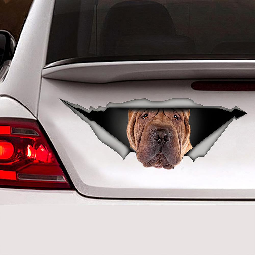 Best Sharpei Car 3D Stickers Decal Car Accessories Car Decoration Amazing Gift Idea