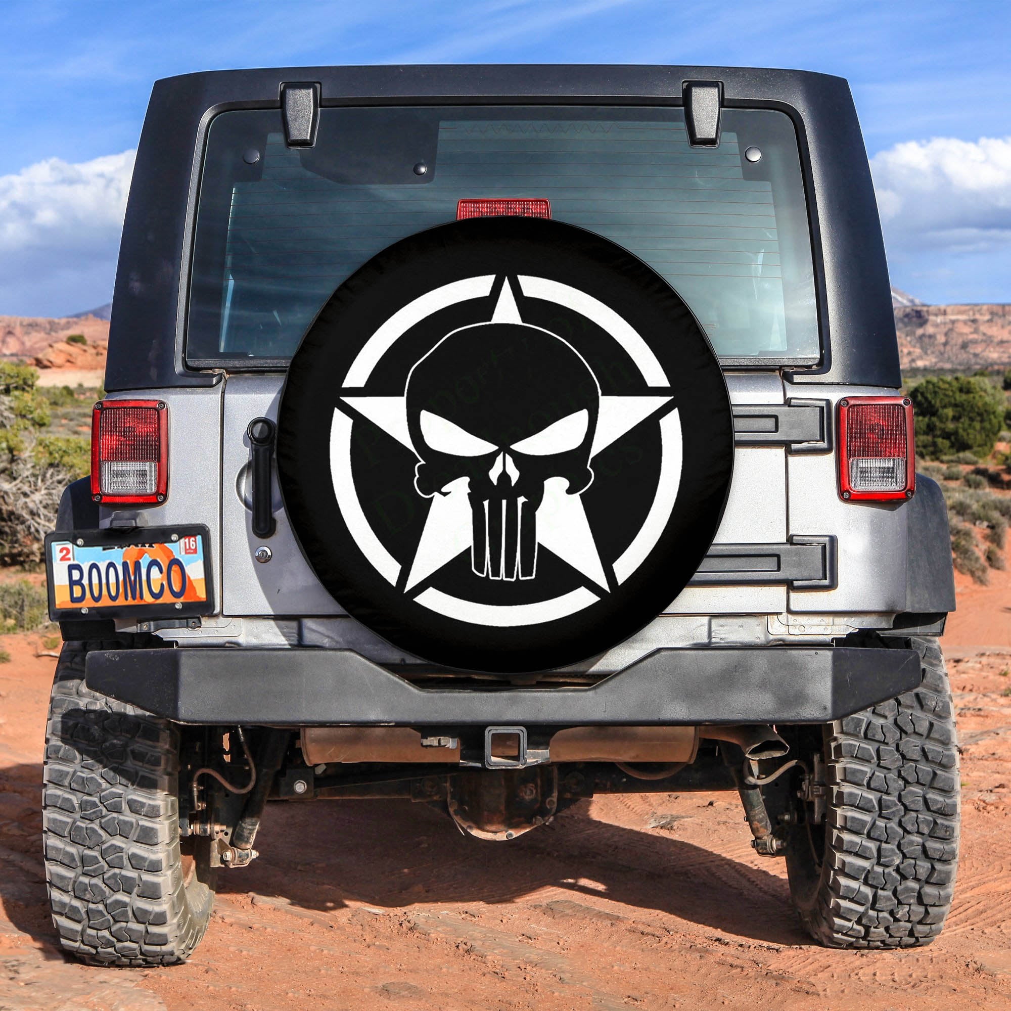 Skull Punisher Jeep Spare Tire Covers Gift For Campers