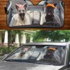 Two Skye Terriers Family Car Windshield Auto Sunshade Amazing Best Gift Ideas 2021