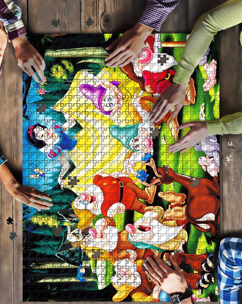 Snow White & The Seven Dwarfs 2 Jigsaw Mock Puzzle Kid Toys