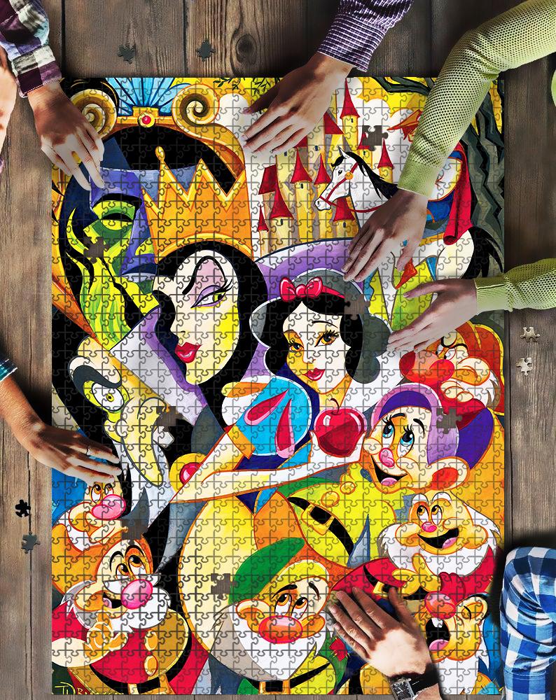 Snow White Cartoon Jigsaw Mock Puzzle