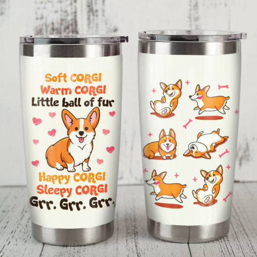 Soft Corgi Warm Ball Of Fur Corgi Dog Tumbler 2021