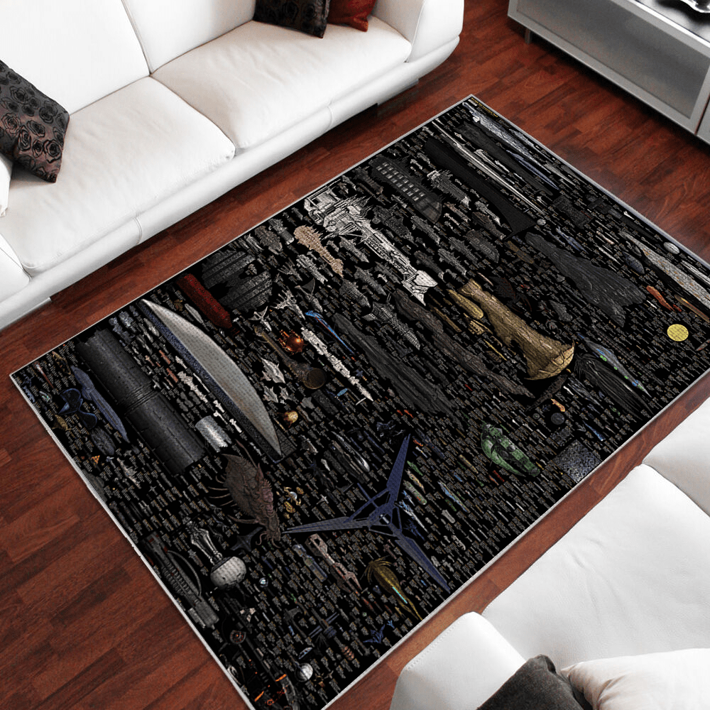 Spaceship Area Rug Home Decor Bedroom Living Room Decor