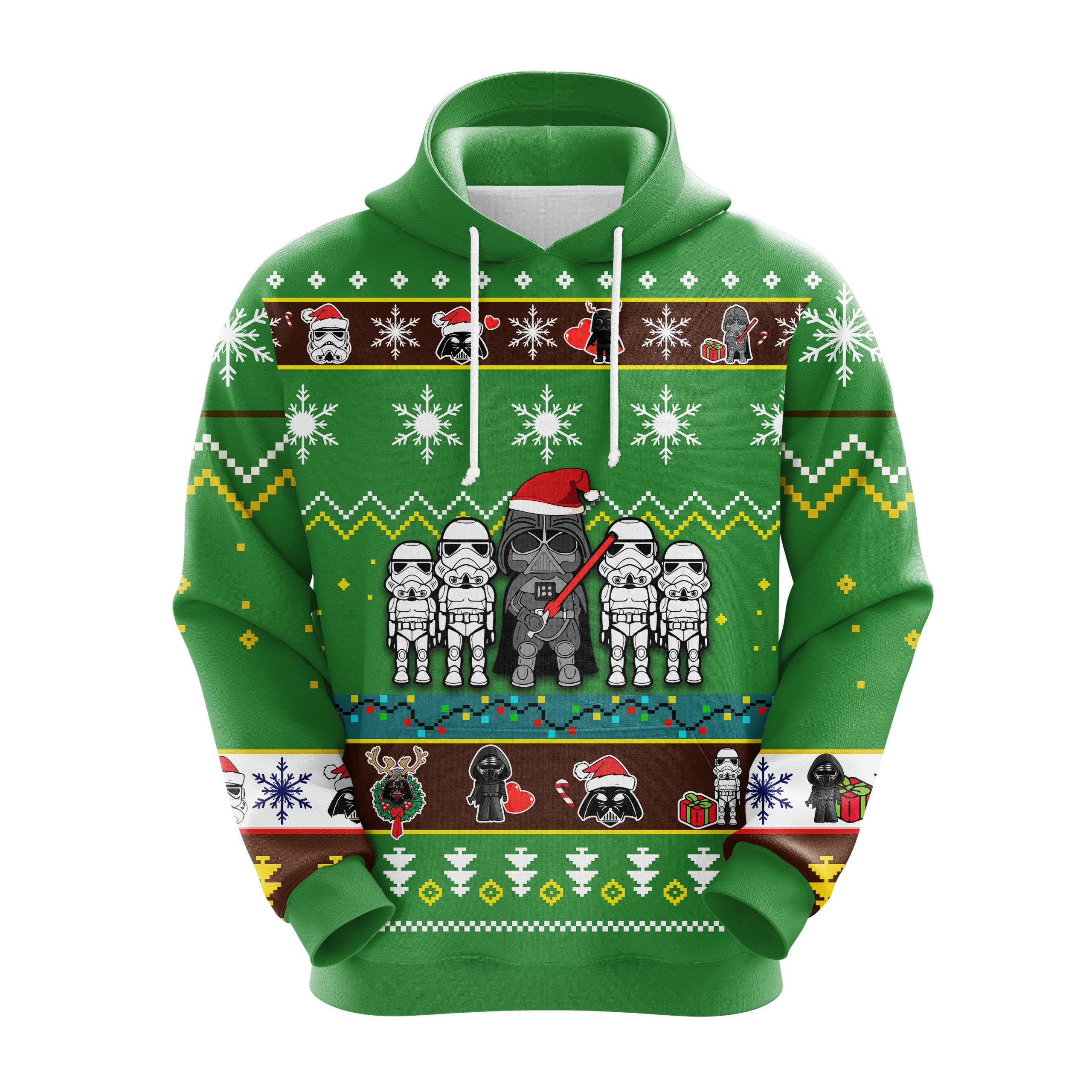 Star Wars Christmas Cute Noel Mc Ugly Hoodie Green 2- Amazing Gift Idea Thanksgiving Gift