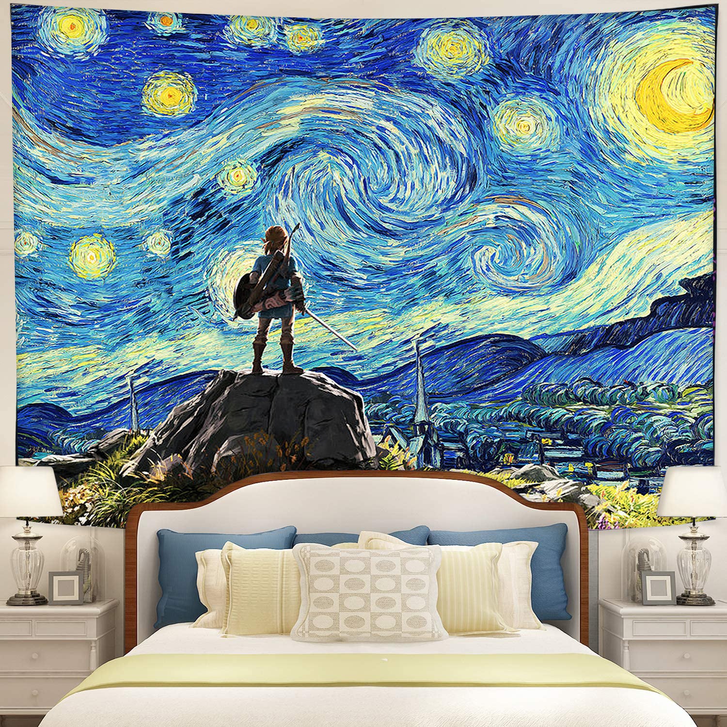 Starry Night The Legend Of Zelda Tapestry Room Decor