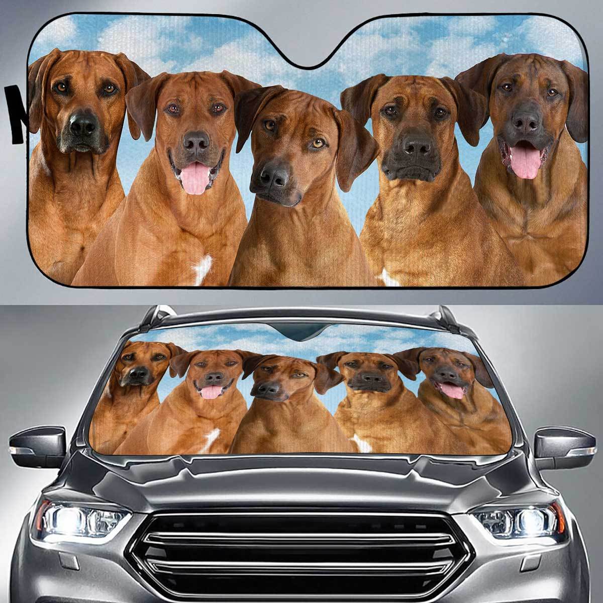 Rhodesian Ridgeback Funny Team Auto Sun Shade Gift Ideas 2022