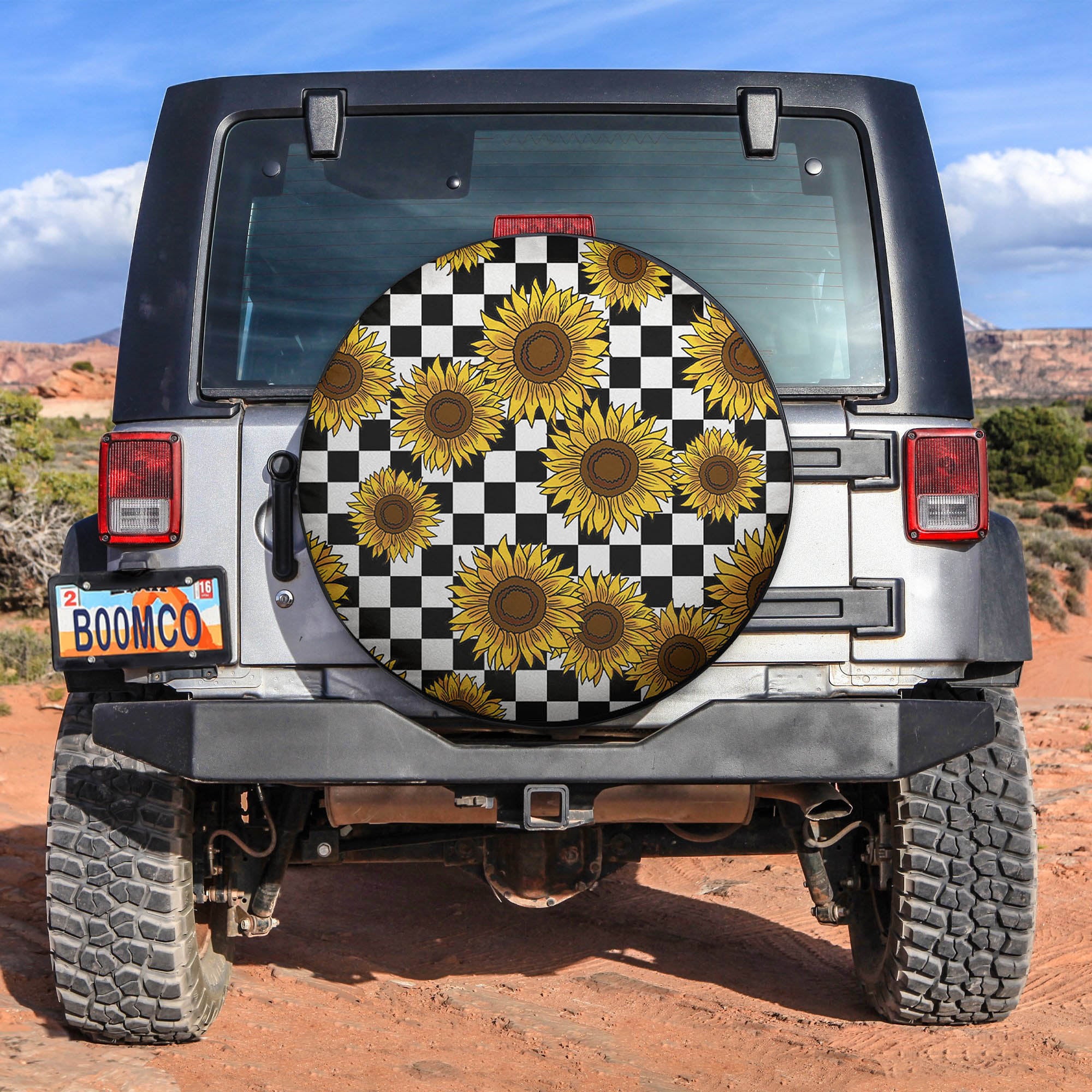 Sunflower Caro Spare Tire Covers Gift For Campers