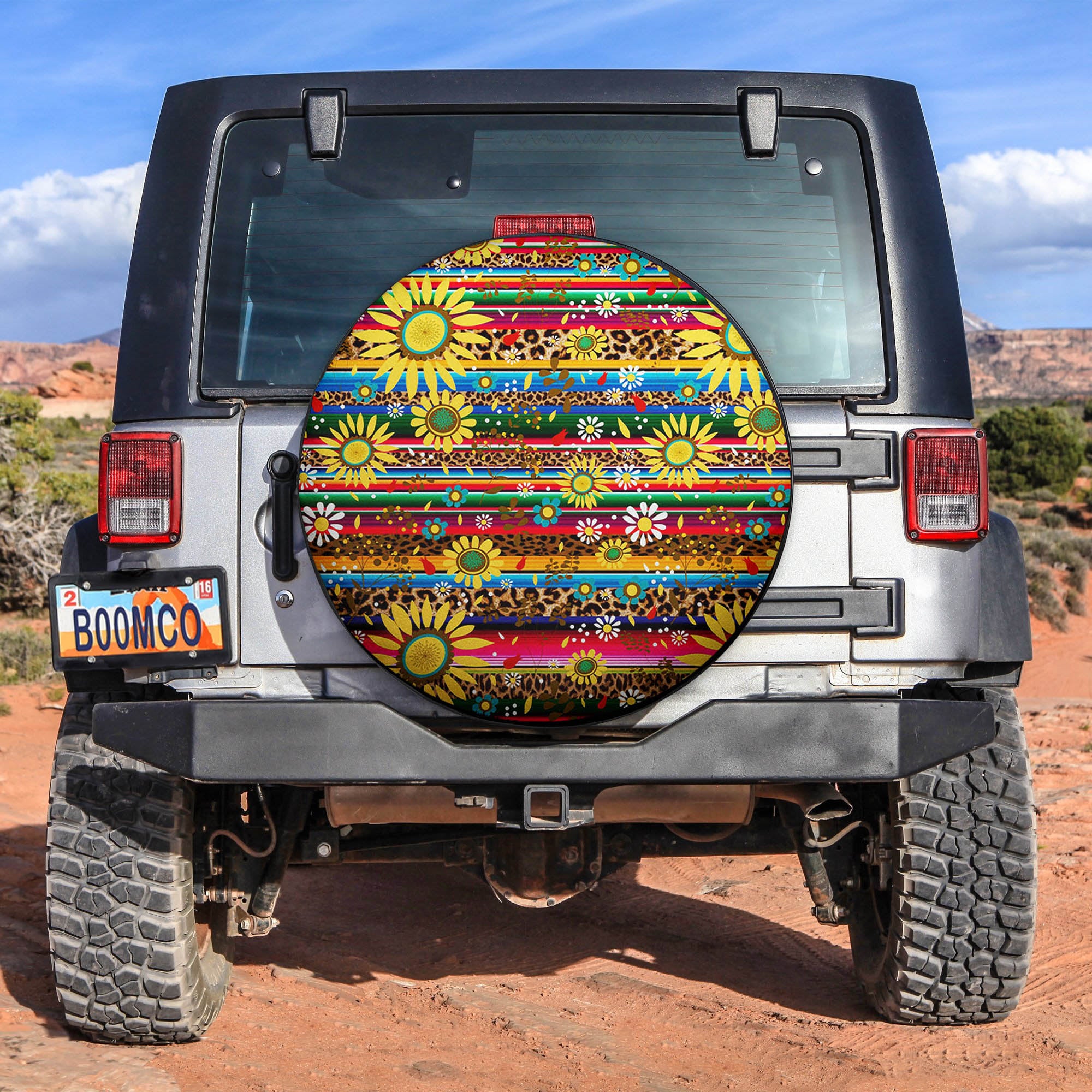Sunflower Skin Pattern Spare Tire Covers Gift For Campers