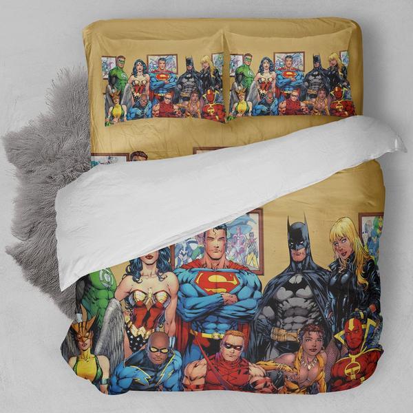 Superheroes Cartoon Bedding Set