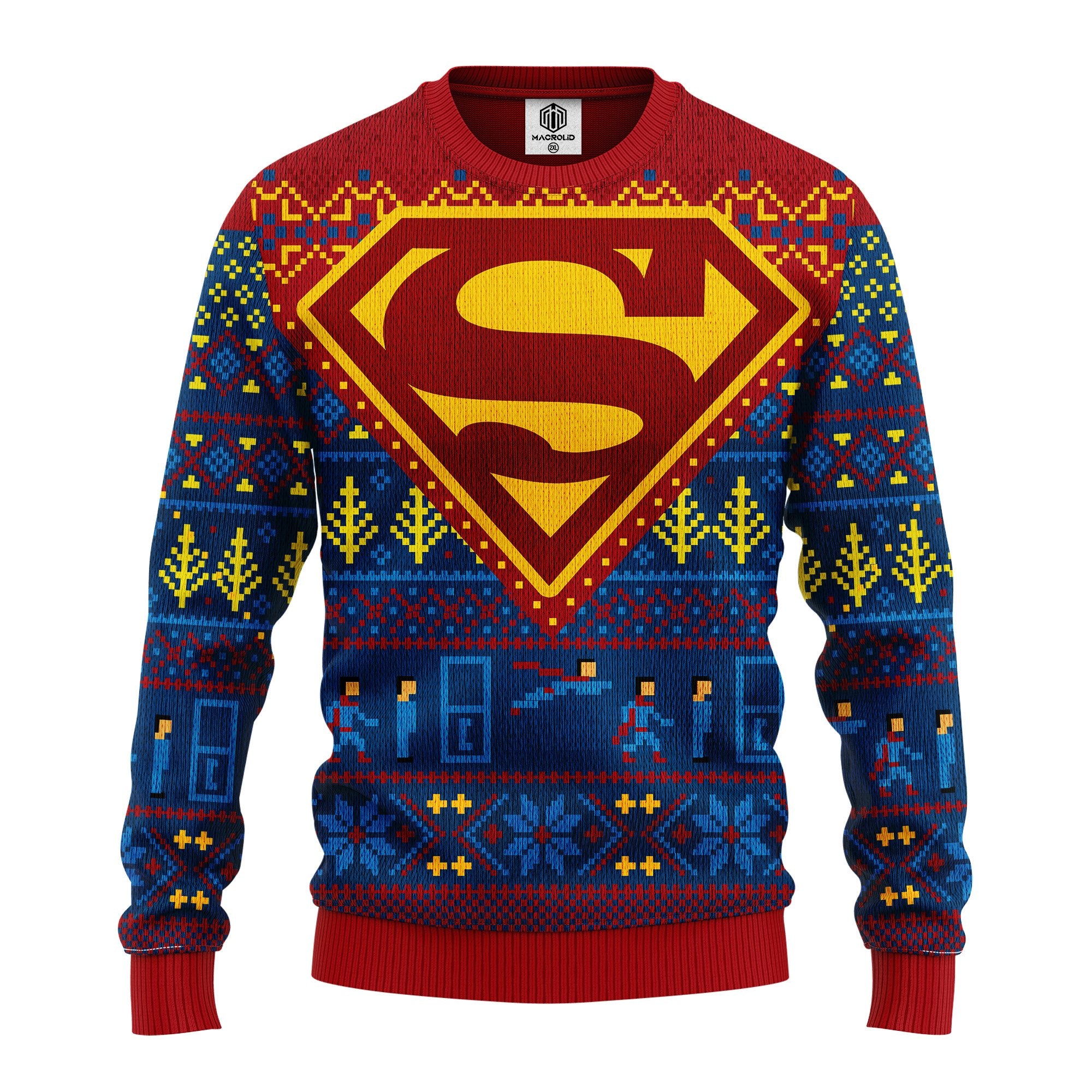 Superman Comic Ugly Christmas Sweater Amazing Gift Idea Thanksgiving Gift