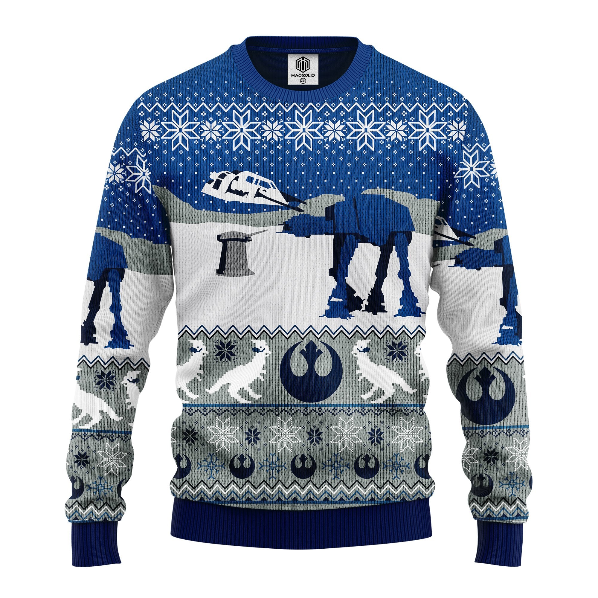 Star Wars Blue Winter Ugly Christmas Sweater Amazing Gift Idea Thanksgiving Gift