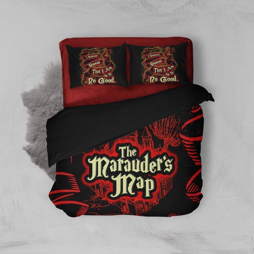 The Marauder'S Map Harry Potter Bed Set