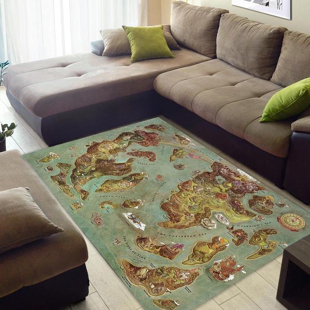 The Video Games World Map Area Rug Home Decor Bedroom Living Room Decor