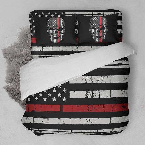 Thin Red Line Firefighter Bedding Set