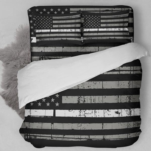 Thin White Line Bedding Set