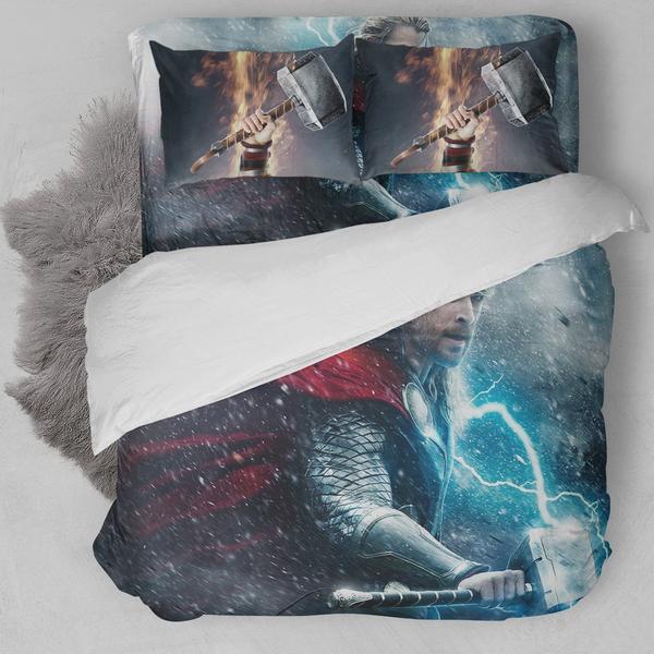 Thor Hammer And Thunder Bedding Set