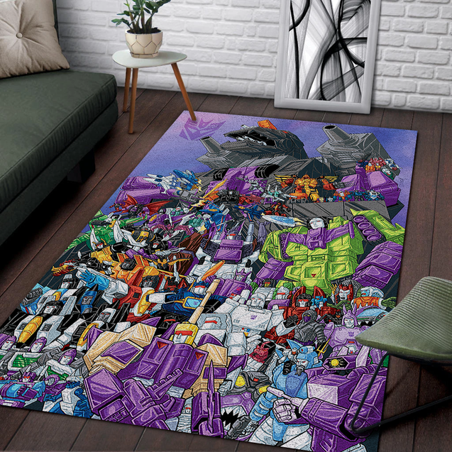 Transformers Decepticon Cartoon Area Rug Home Decor Bedroom Living Room Decor