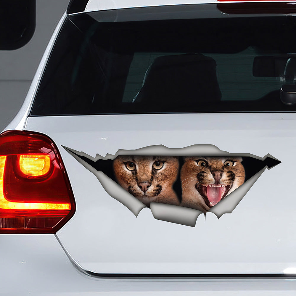 Best Two Caracals Car 3D Stickers Decal Car Accessories Car Decoration Amazing Gift Idea