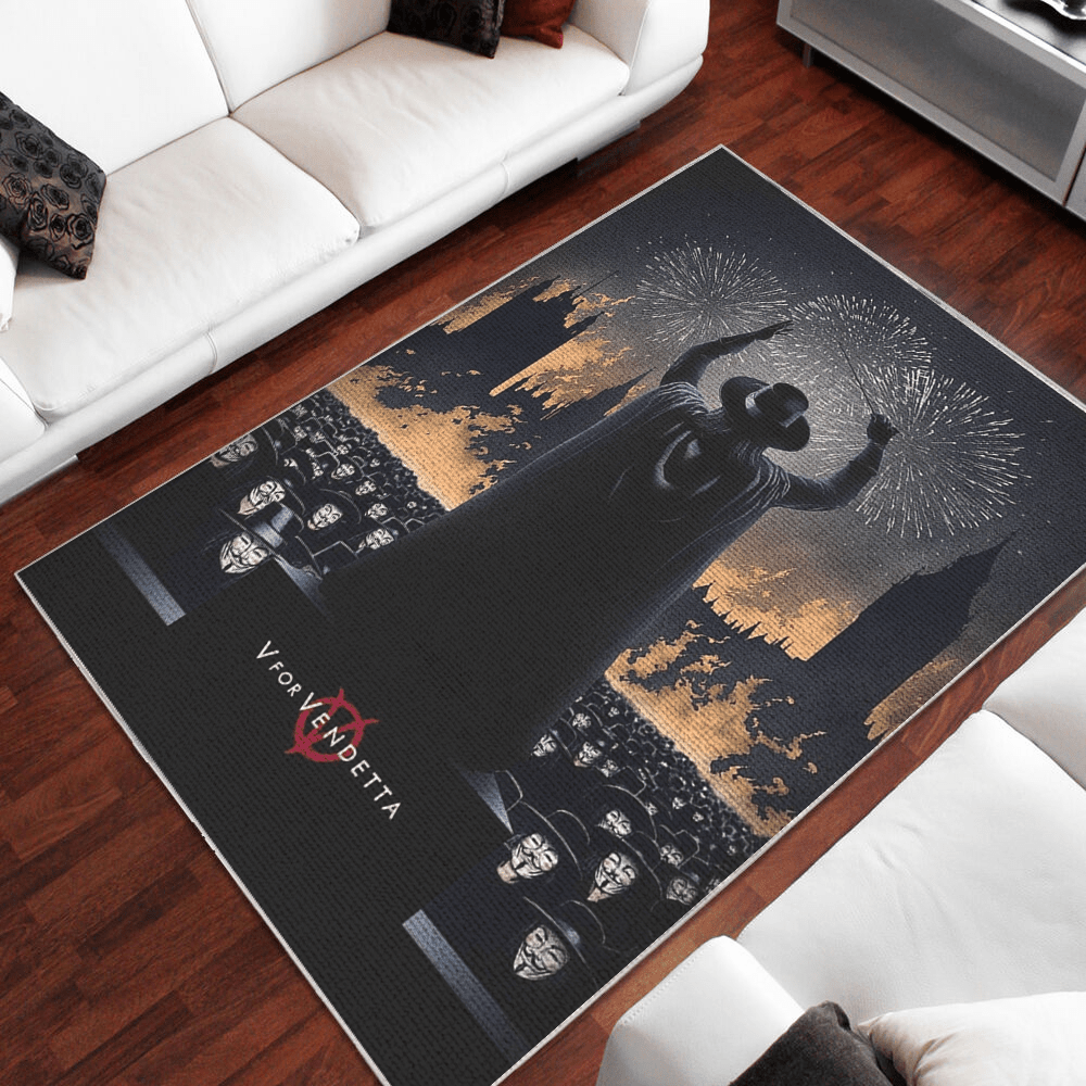 V For Vendetta Area Rug Home Decor Bedroom Living Room Decor