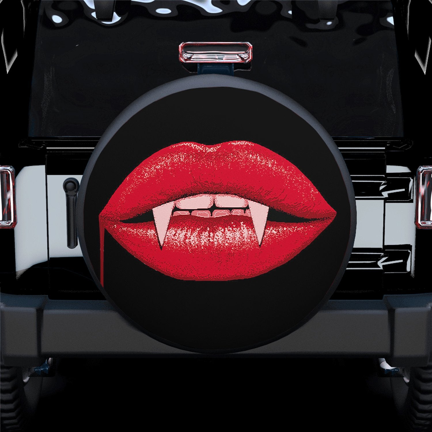 Vampire Mouth Horror Spare Tire Covers Gift For Campers