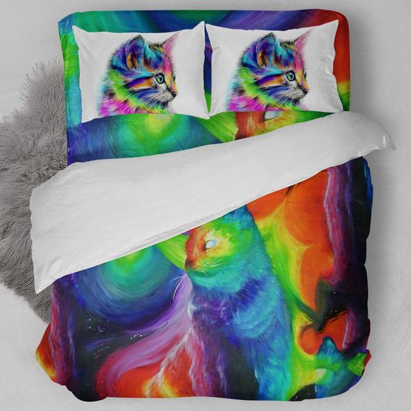 Watercolor Cat Bedding Set