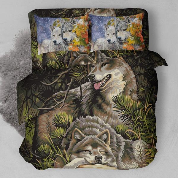 Wild And Free Wolves Bedding Set