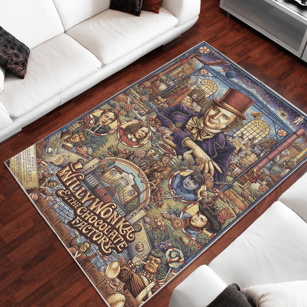 Willy Wonka & The Chocolat Factory Area Rug Home Decor Bedroom Living Room Decor