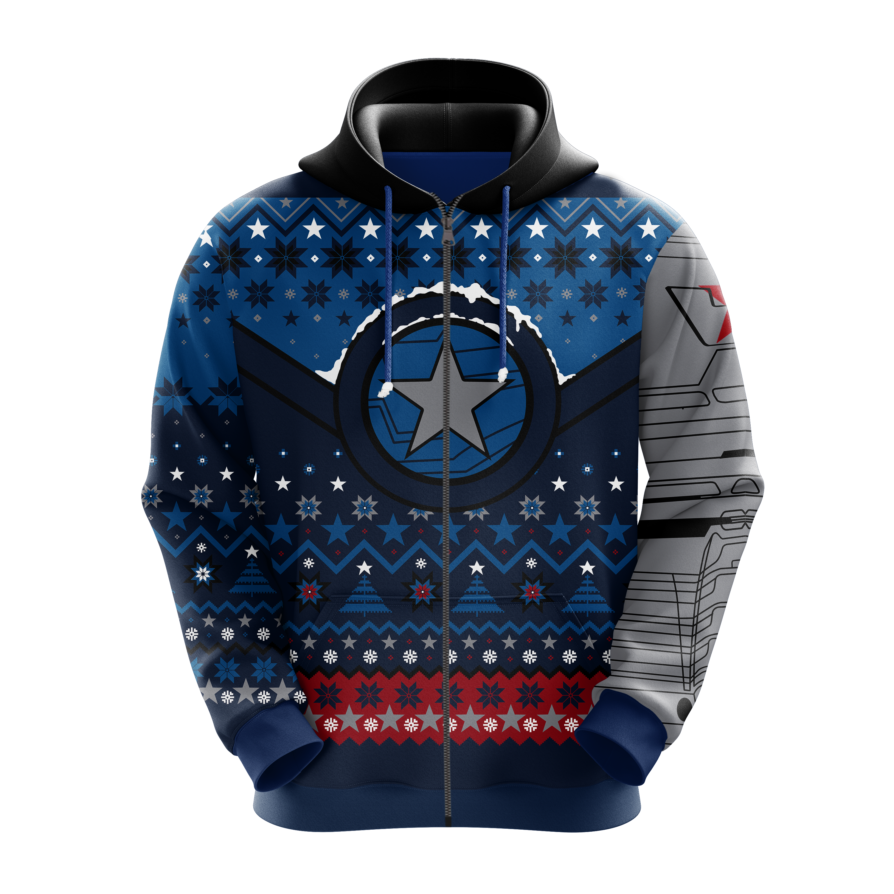 Winter Soldier Hoodie Zip Xmas Gift