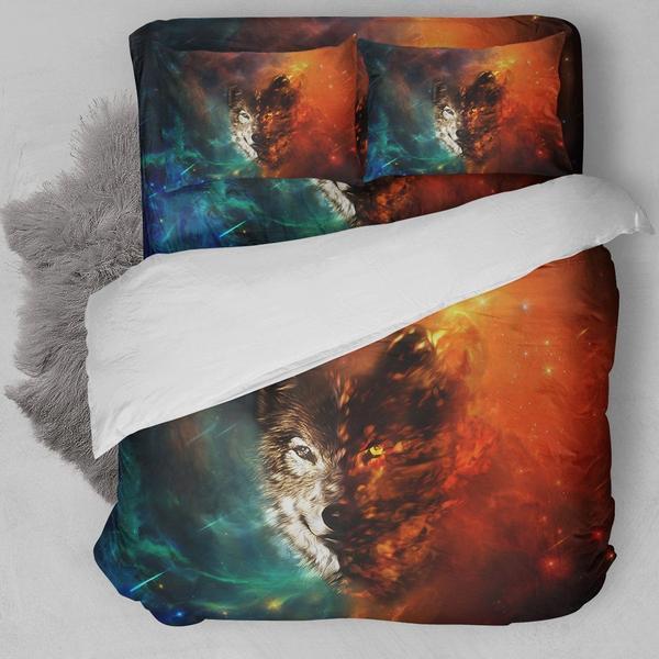 Wolf Fire Bedding Set