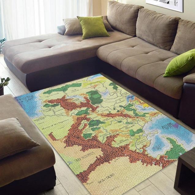 World Of Greyhawk Dungeons Dragons Map Area Rug Home Decor Bedroom Living Room Decor