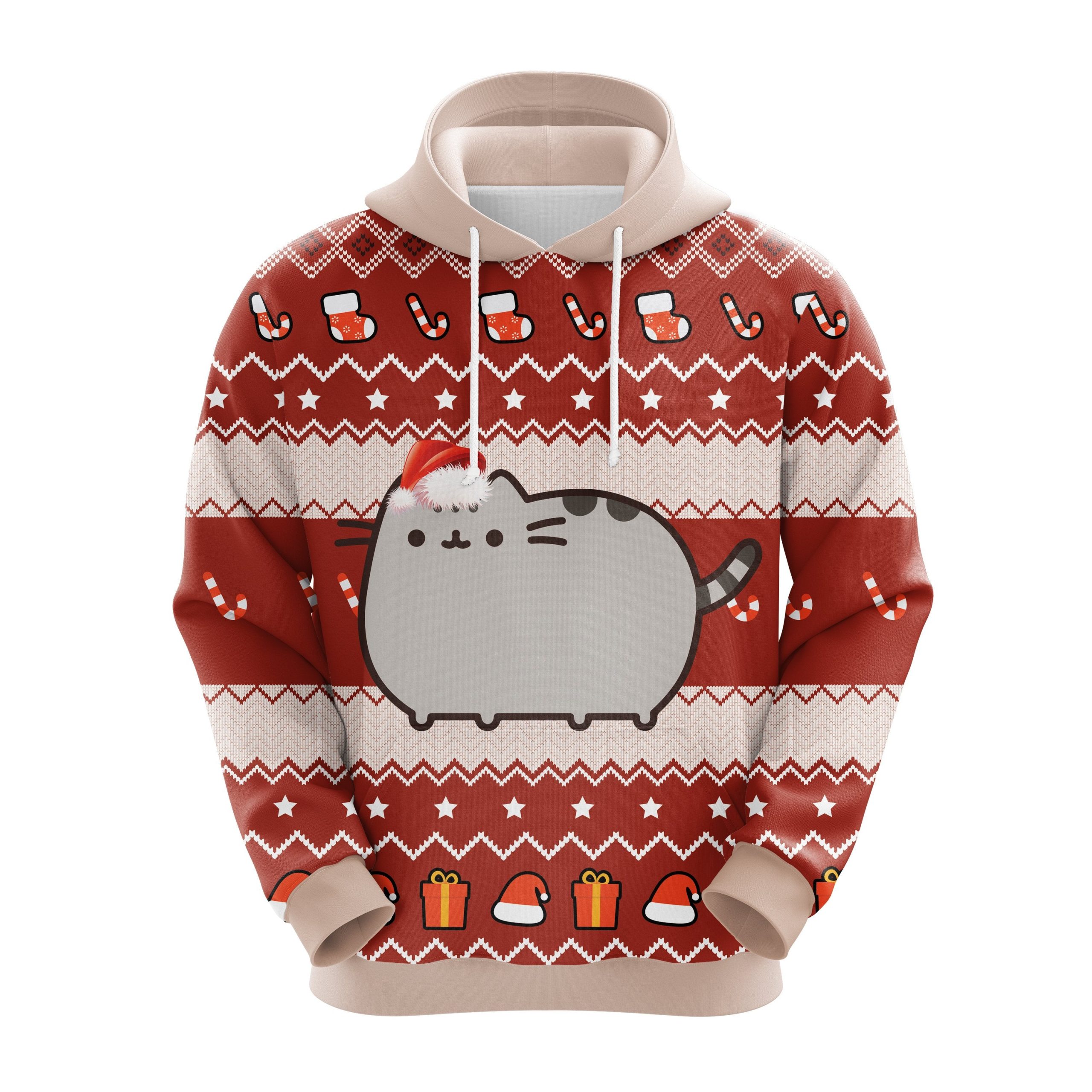 Pusheen Christmas Cute Noel Mc Ugly Hoodie Amazing Gift Idea Thanksgiving Gift