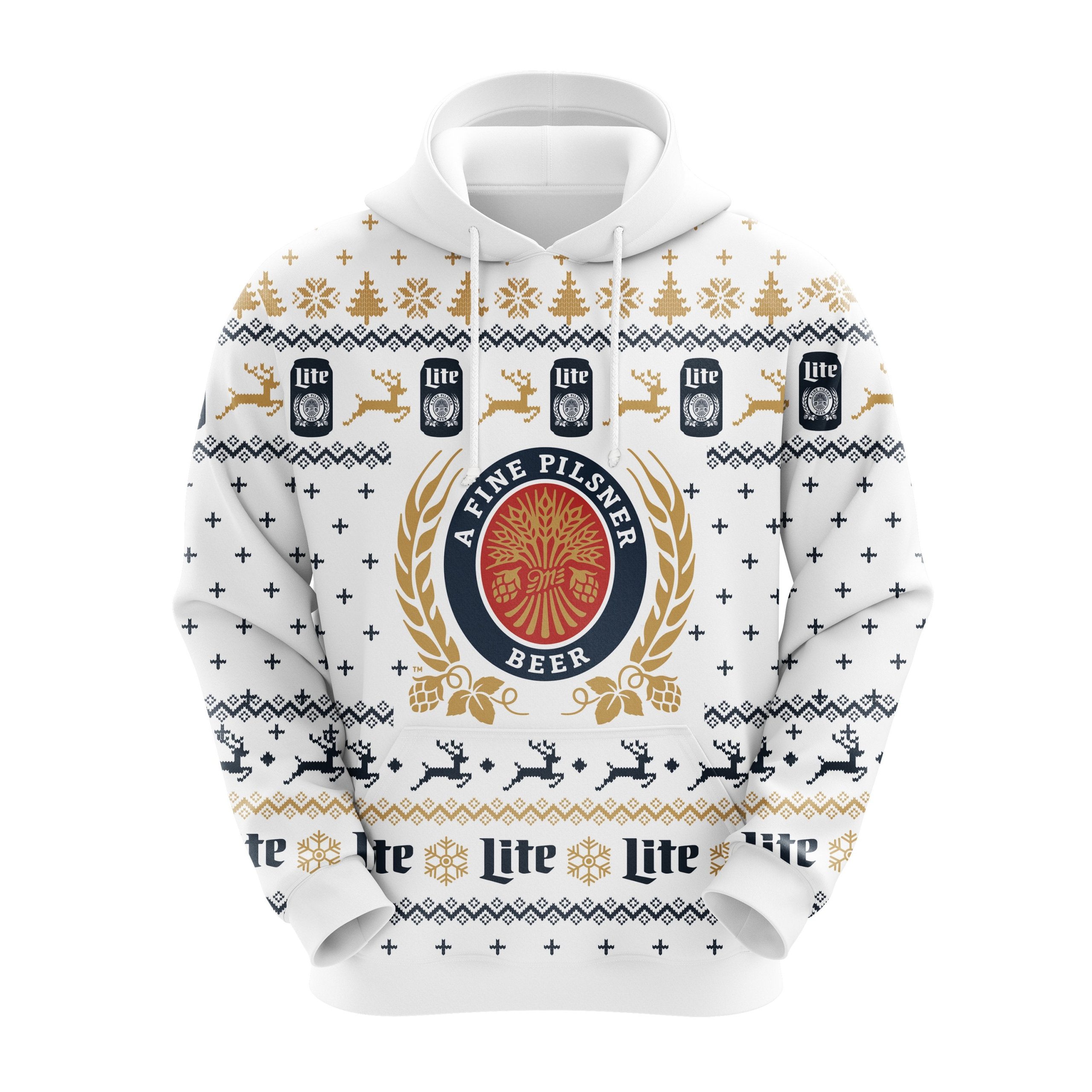 Miller Lite V5 Christmas Cute Noel Mc Ugly Hoodie Amazing Gift Idea Thanksgiving Gift