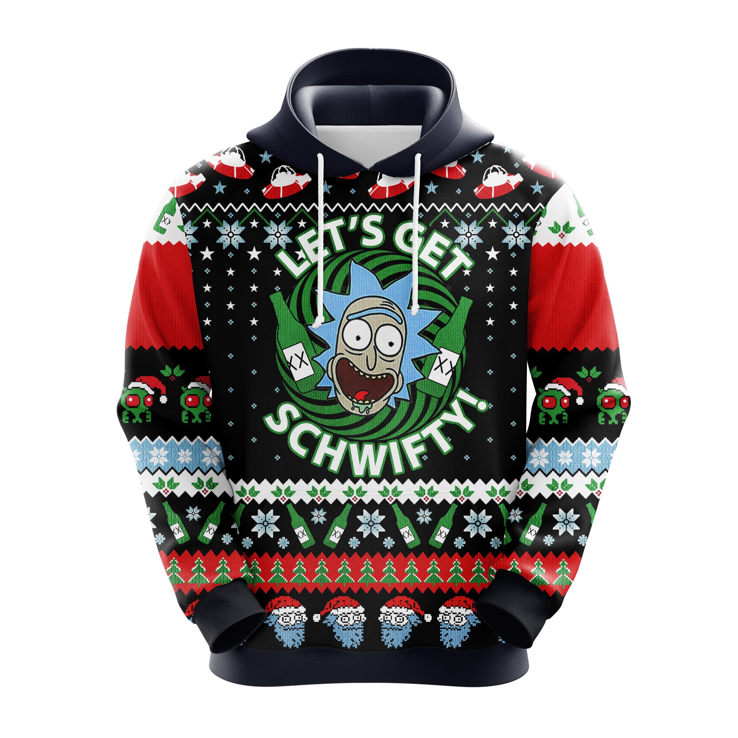 Rick And Morty Let'S Get Schwifty Christmas Cute Noel Mc Ugly Hoodie Amazing Gift Idea Thanksgiving Gift