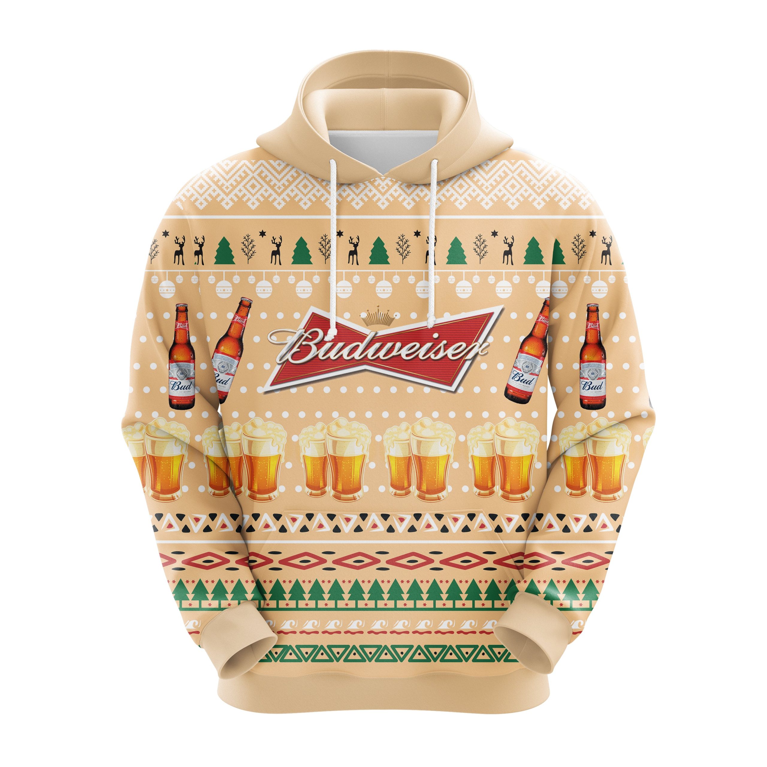 Budweiser Beer Christmas Cute Noel Mc Ugly Hoodie Amazing Gift Idea Thanksgiving Gift