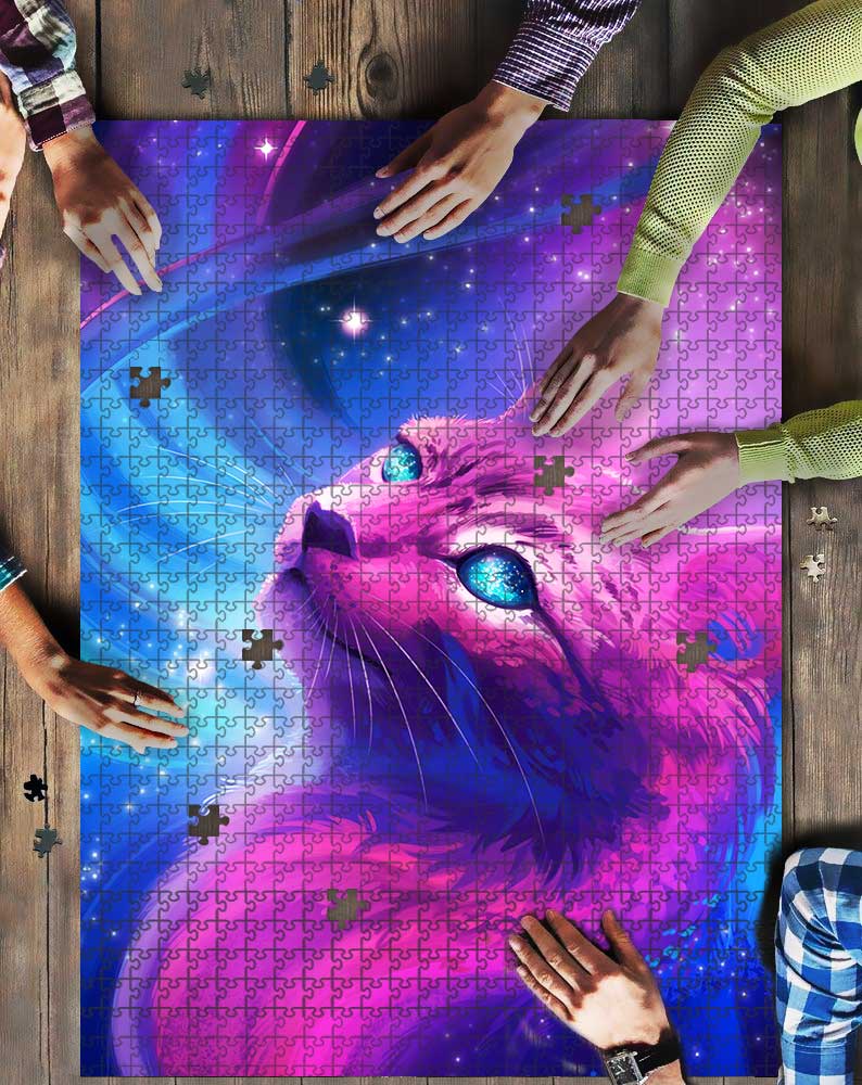 A Cat With The Stars Mock Jigsaw Puzzle Kid Toys