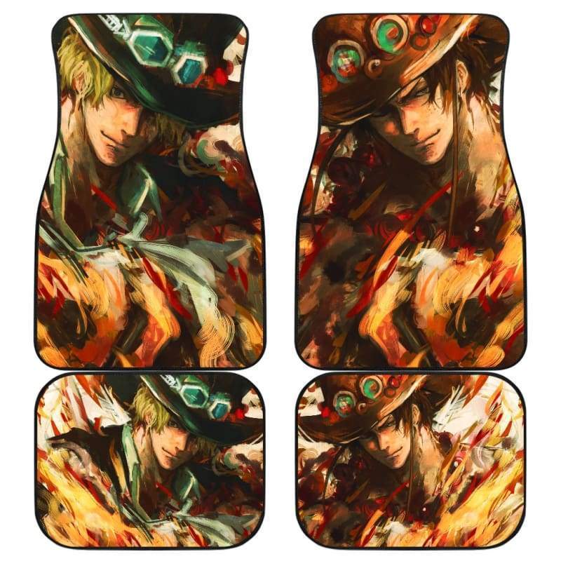 Ace Sabo Handsome One Piece Anime Car Floor Mats