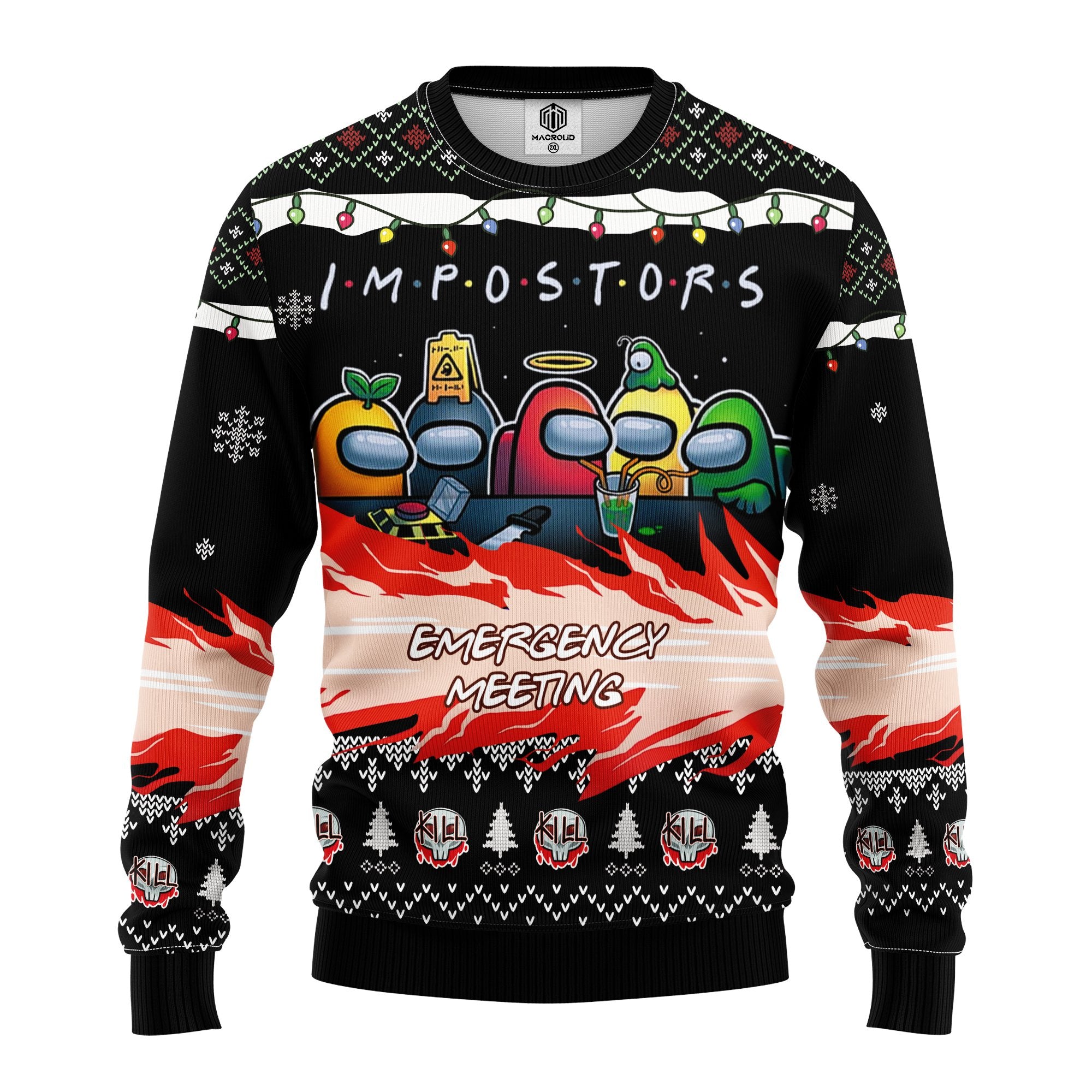Among Us Imposter Meeting Ugly Christmas Sweater Amazing Gift Idea Thanksgiving Gift