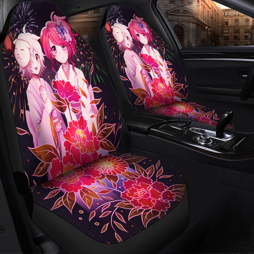 Anime Girl Flower Seat Covers