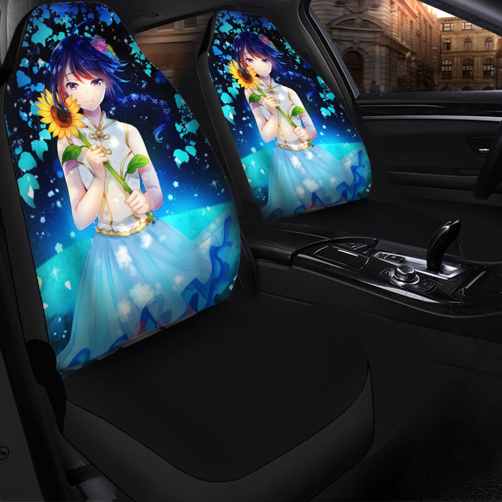 Anime Girl Sunflower Seat Covers