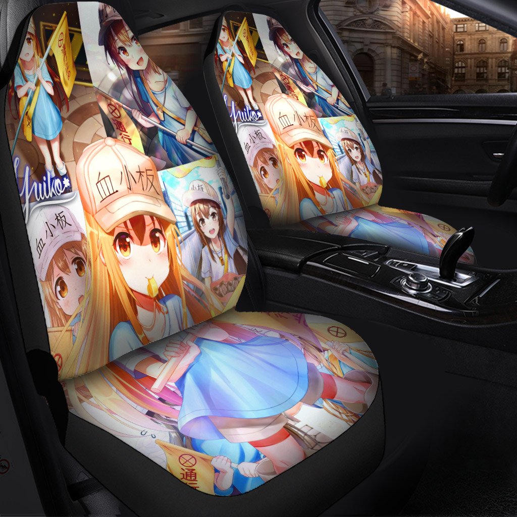 Anime Girl Yellow Hair Seat Covers