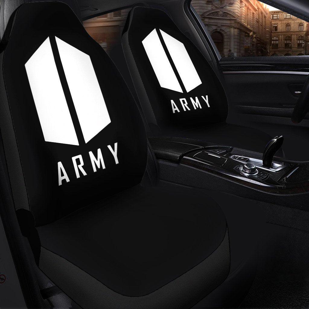 Army Bts Black Seat Covers