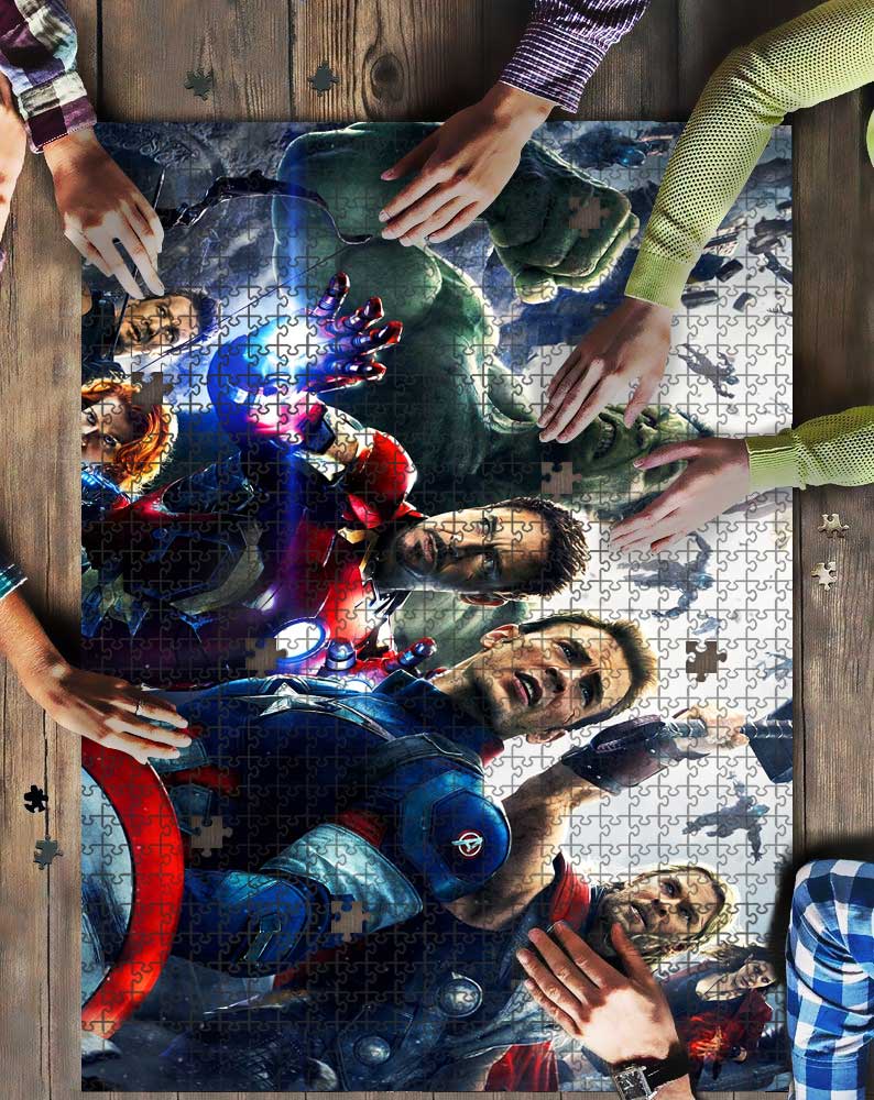 Avenger Fight Mock Jigsaw Puzzle