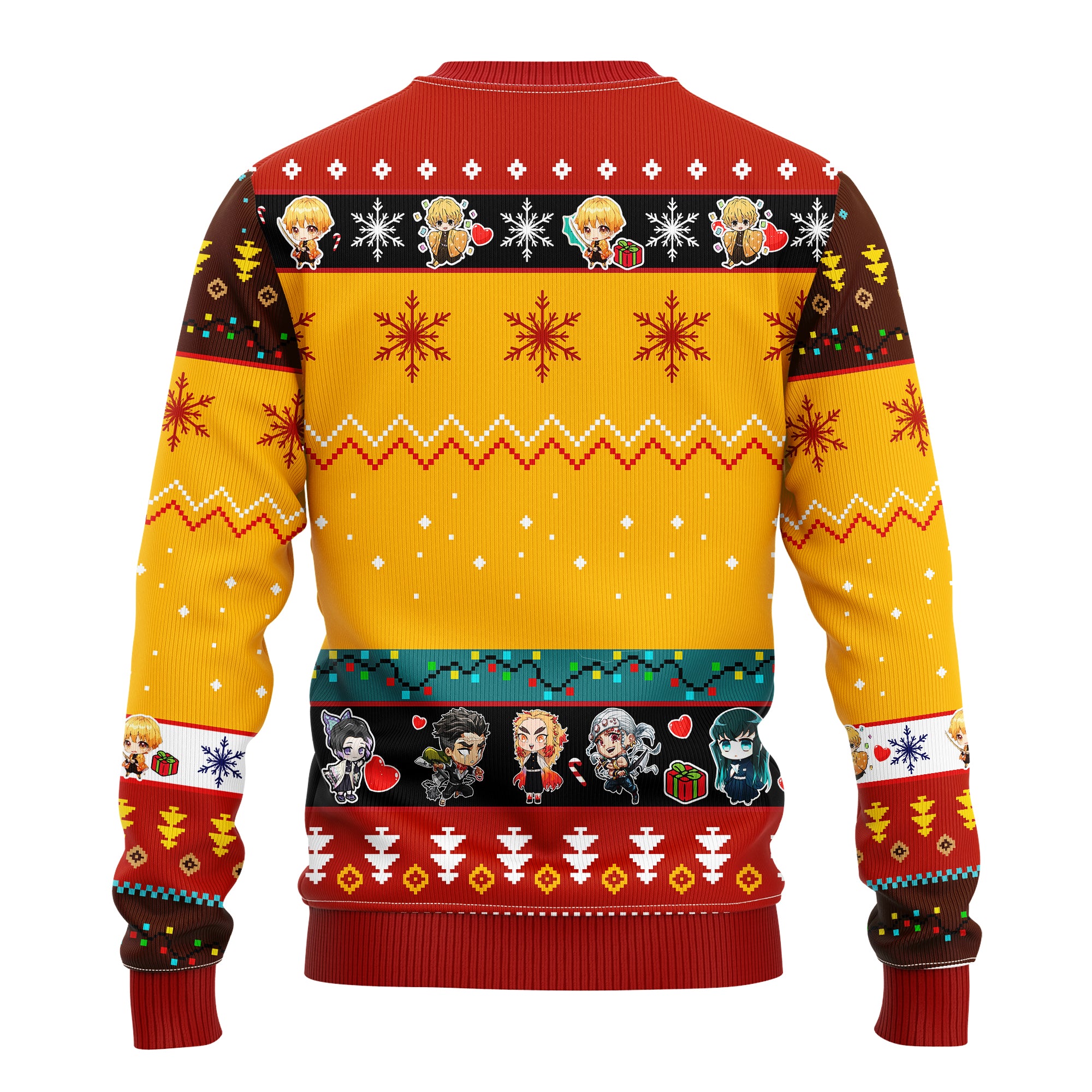 Copy Of Agatsuma Zenitsu Demon Slayer Ugly Christmas Sweater Yellow 1- Amazing Gift Idea Thanksgiving Gift