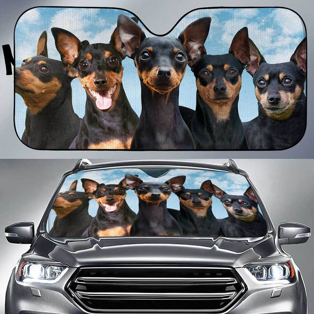 Miniature Pinscher Funny Team Auto Sun Shade Gift Ideas 2021