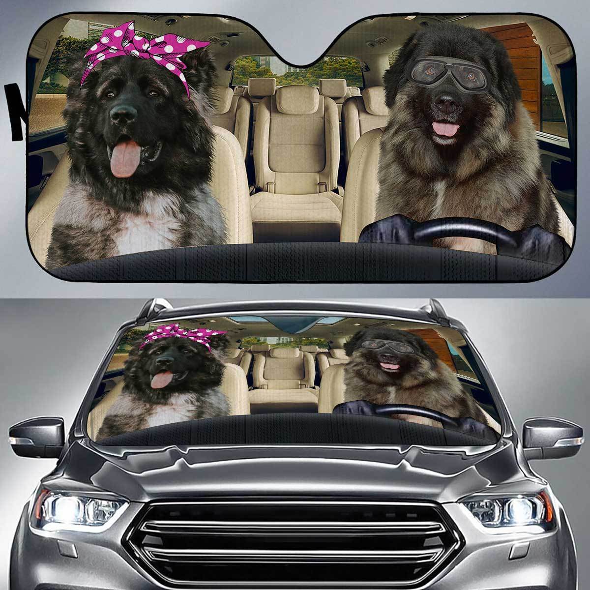 Caucasian Shepherd Driver Auto Sun Shade Gift Ideas 2021