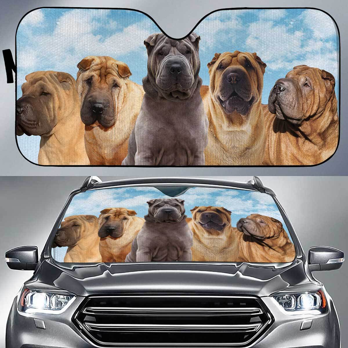 Shar Pei Funny Team Auto Sun Shade Gift Ideas 2022