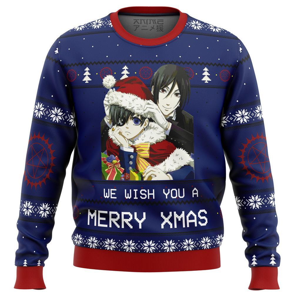 Black Butler Merry Xmas Premium Ugly Christmas Sweater Amazing Gift Idea Thanksgiving Gift