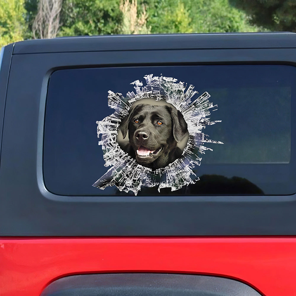 Best Black Lab Car 3D Stickers Decal Car Accessories Car Decoration Amazing Gift Idea