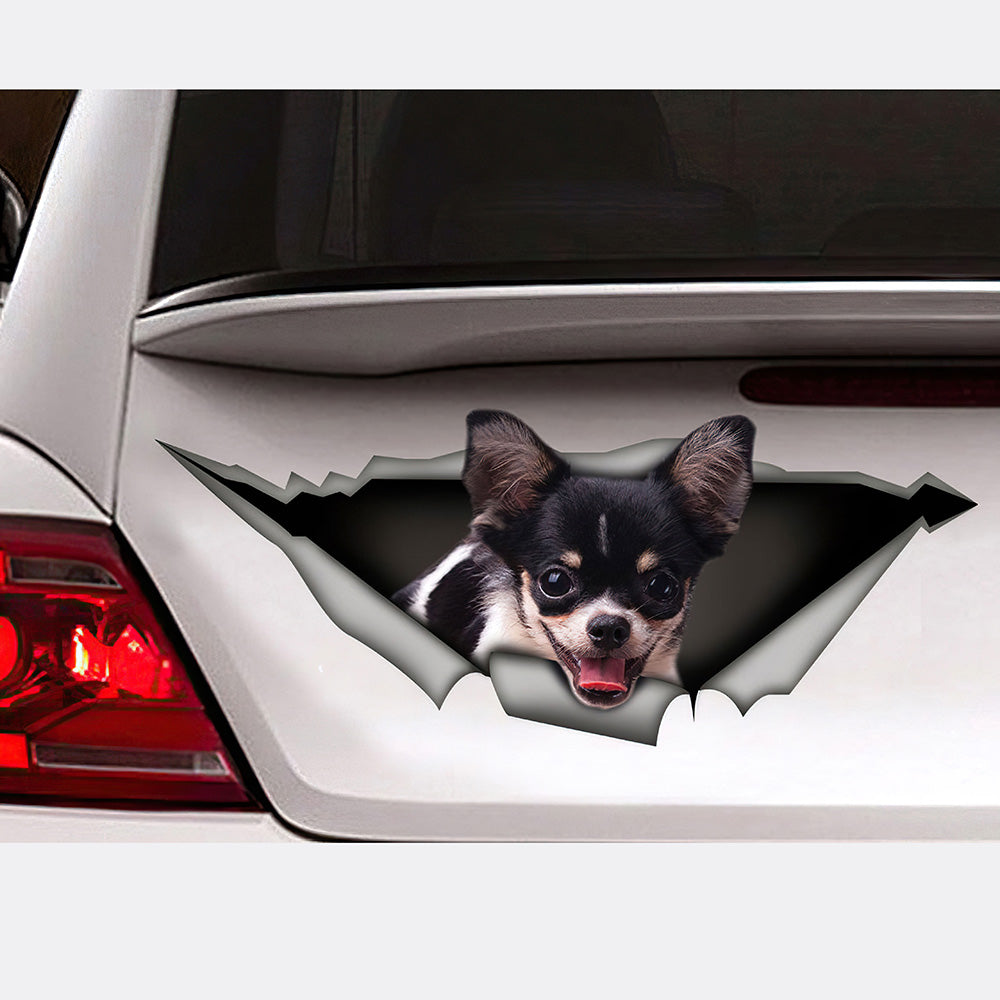 Best Black And White Chihuahua Car Sticker 2 Car 3D Stickers Decal Car Accessories Car Decoration Amazing Gift Idea