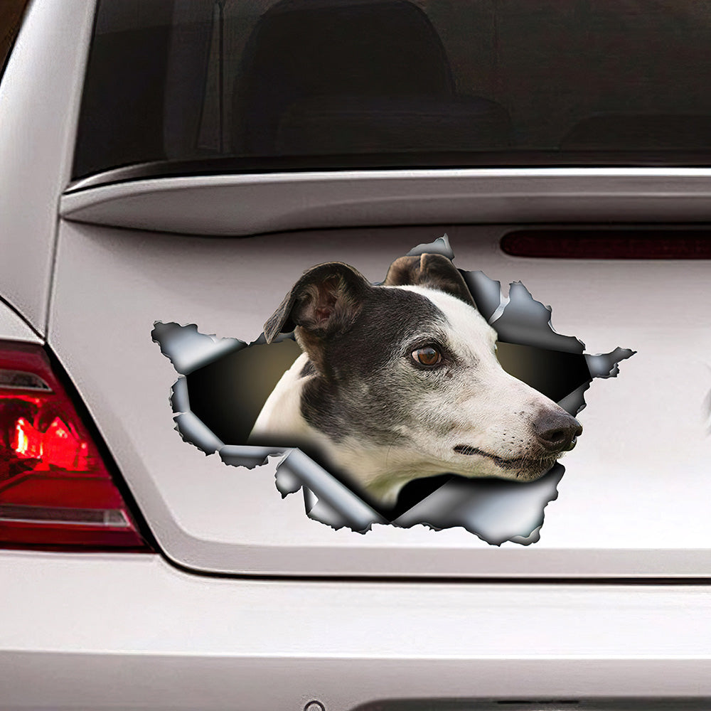 Best Black And White Whippet Car 3D Stickers Decal Car Accessories Car Decoration Amazing Gift Idea